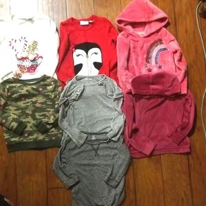 7 girl sweaters size 5/6 old navy/cat and jack children's place etc...
